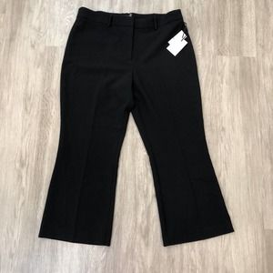 1. State Women's Rich Black High Rise Flat Front Straight Leg Dress Pants sz 16